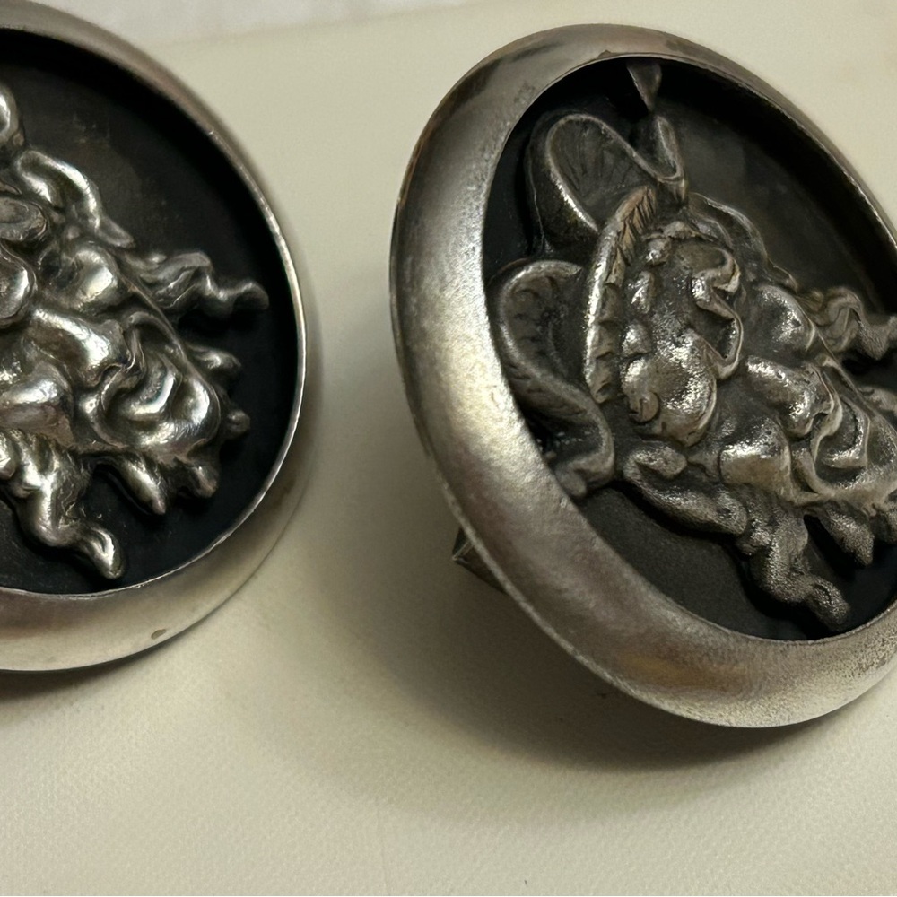 Devil Satan Sterling Silver Cufflinks Stamped . P… - image 5